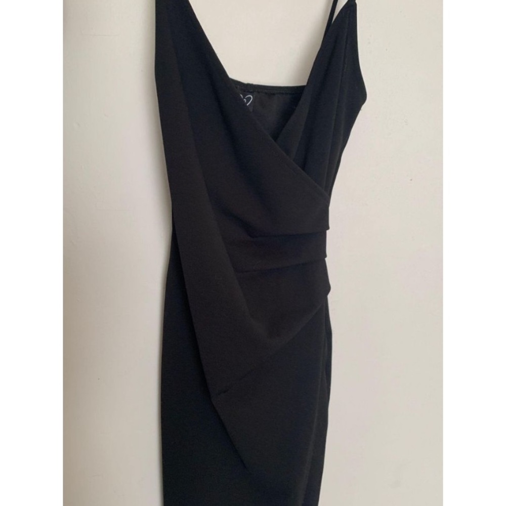 Black slit dress